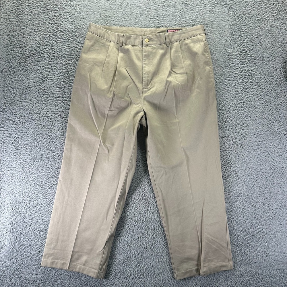 Vineyard Vines Pant Men 38x26 Beige Cotton Dress Straight Preppy Career Business